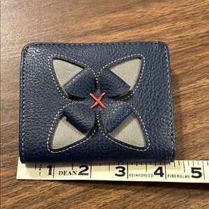 Relic Navy and Charcoal Leather Wallet